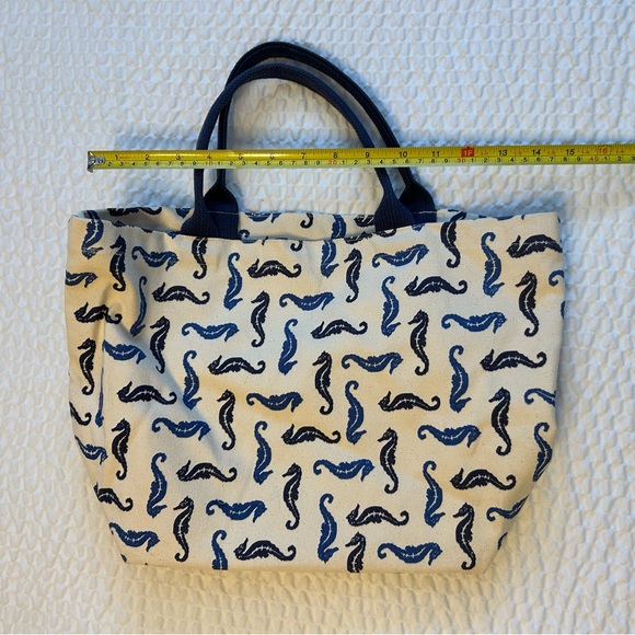 Navy & Cream Seahorse Print Tote Bag - Picture 4 of 7